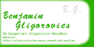 benjamin gligorovics business card
