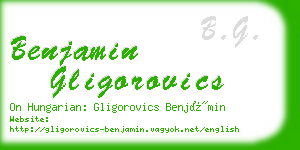 benjamin gligorovics business card